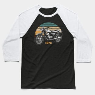 Fury 1970 Vintage Motorcycle Design Baseball T-Shirt